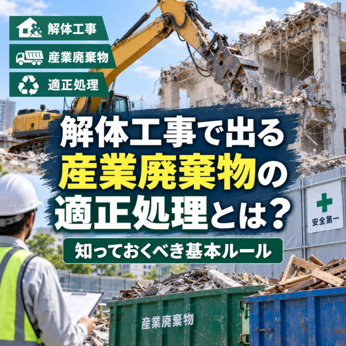 解体工事で出る産業廃棄物の適正処理とは？知っておくべき基本ルール